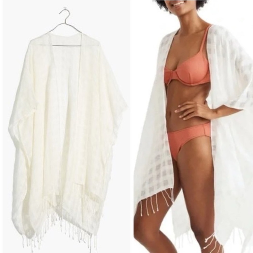 NWT Madewell White Beach Cale Scarf Wrap